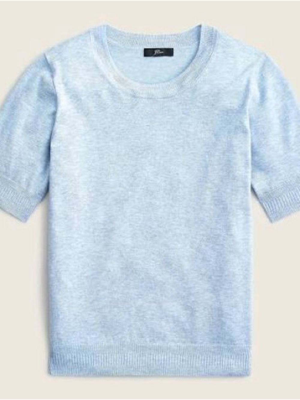 J. Crew Pale Blue Short-Sleeve Crewneck Sweater Women’s XL